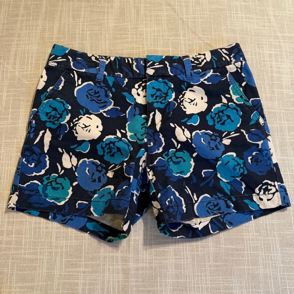 Tommy Hilfiger Womens Blue‎ Floral Rose Chino Shorts Navy Size 2
